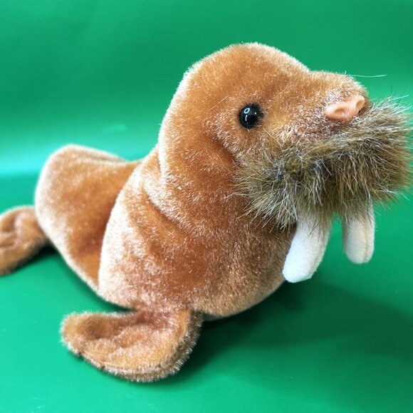 Ty Beanie Baby Lot of 6 Ocean Beanbag Plush Stuffed Animals Fish Walrus Crab 90s - Picture 13 of 15